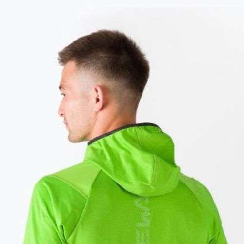Salewa vyriškas vilnonis džemperis Agner Hybrid PL/DST FZ Hoody žalias 00-0000027371