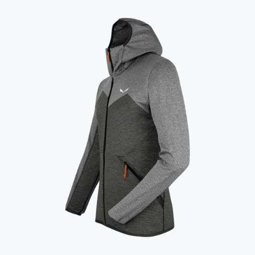 Salewa vyriškas vilnonis džemperis Puez Melange PL FZ Hoody pilkas 00-0000027386