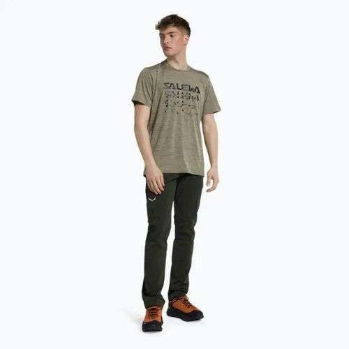 Salewa vyriški trekingo marškinėliai Puez Hybrid 2 Dry brown 00-0000027397