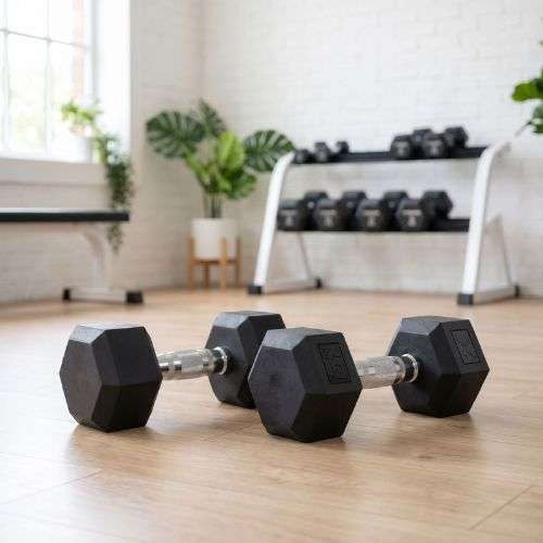 XTREXO Hex HXD100 gumuoti hanteliai 10 kg