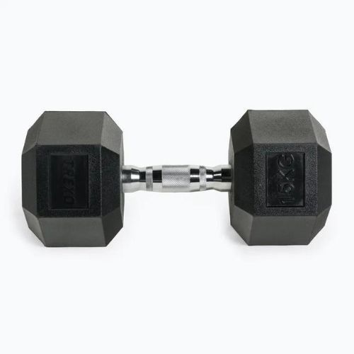 TREXO Hex HXD150 gumuotas 15 kg hantelis