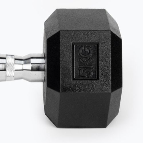 TREXO Hex HXD50 5 kg gumuoti hanteliai