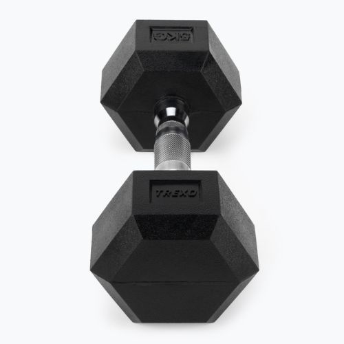 TREXO Hex HXD50 5 kg gumuoti hanteliai
