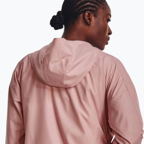 Under Armour Rush Woven Nov moterų treniruočių striukė rožinė 1369848