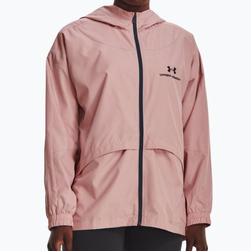 Under Armour Rush Woven Nov moterų treniruočių striukė rožinė 1369848