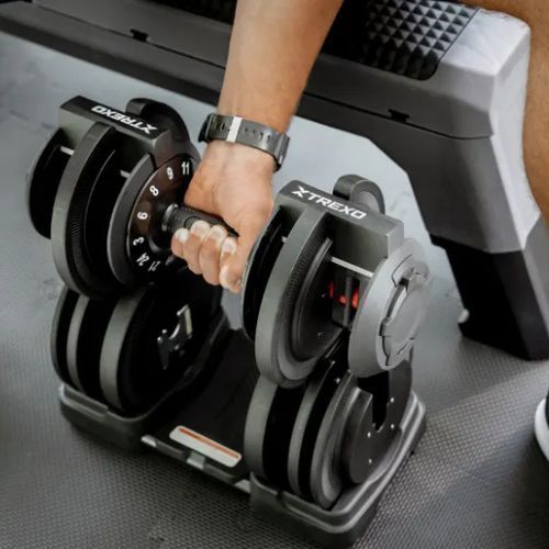 Reguliuojamas hantelis TREXO TXO-B4W002 24 kg juodas