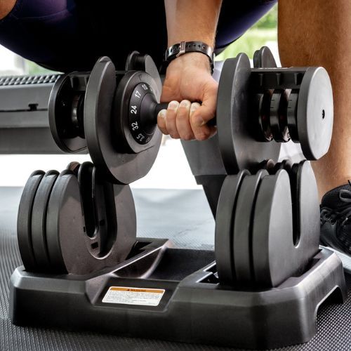 Reguliuojamas hantelis TREXO TXO-B4W005 32 kg juodas