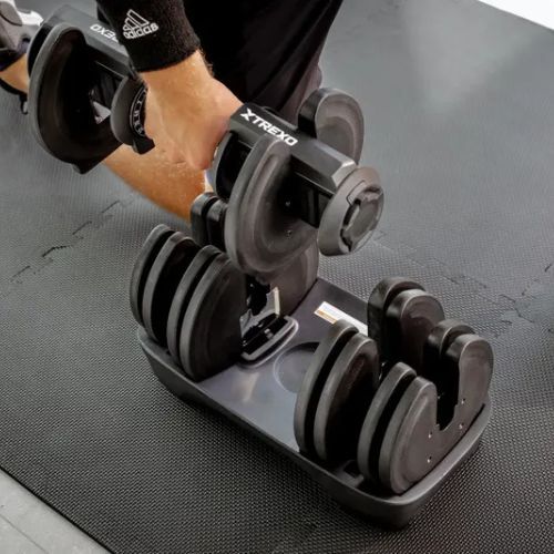 Reguliuojamas hantelis TREXO TXO-B4W001 40 kg juodas