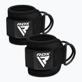 Kulkšnies kablio dirželiai RDX Gym Ankle Pro A4 black WAN-A4B-P