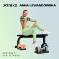 Treniruočių suoliukas XTREXO BenchFit Lite su stovu ir štanga juodas 2