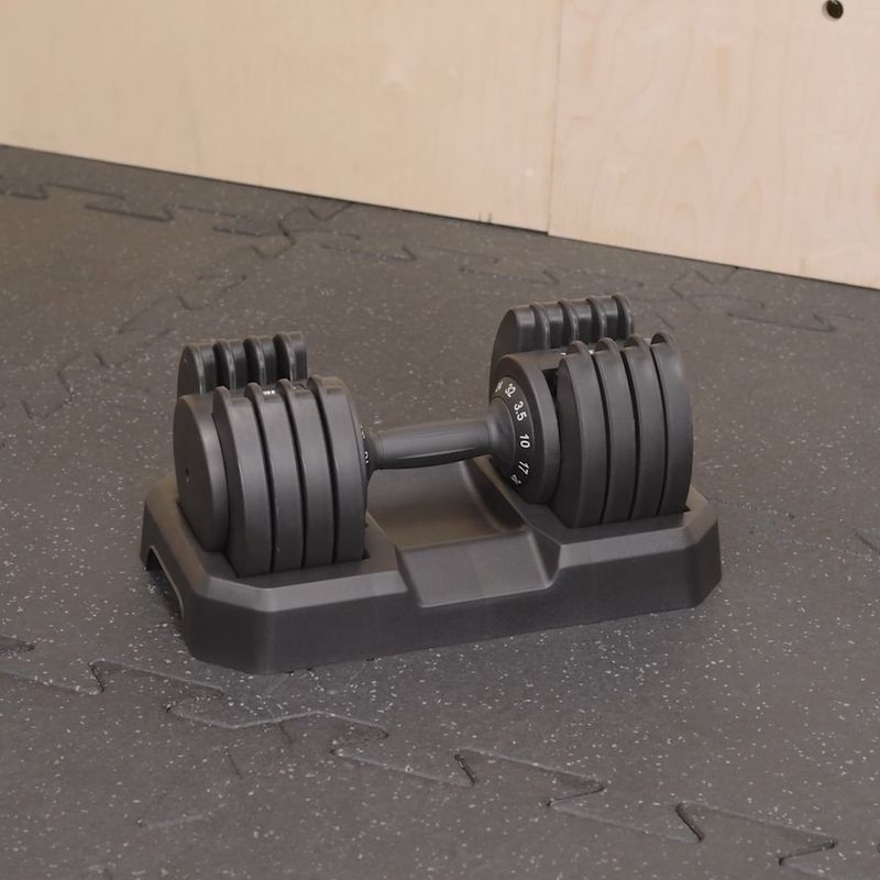 Reguliuojamas hantelis TREXO TXO-B4W005 32 kg juodas 12