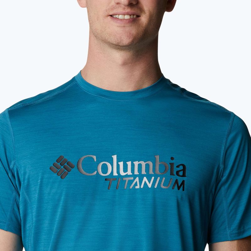 Columbia vyriški Titan Pass Graphic Tee trekingo marškinėliai mėlyni 1991471 4