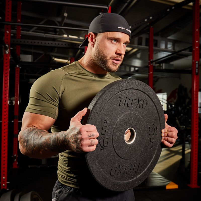 XTREXO olimpiniai svarmenys su buferiu juodi TRX-BMP005 5 kg 7