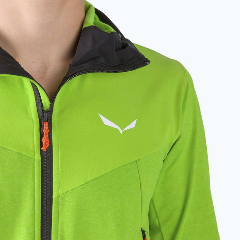 Salewa vyriškas vilnonis džemperis Agner Hybrid PL/DST FZ Hoody žalias 00-0000027371 4