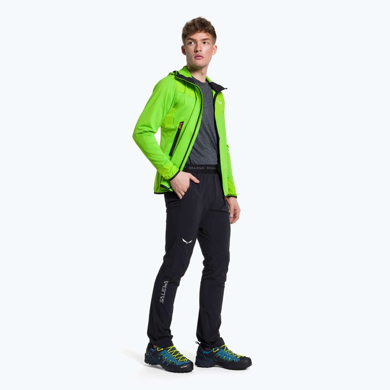 Salewa vyriškas vilnonis džemperis Agner Hybrid PL/DST FZ Hoody žalias 00-0000027371 2