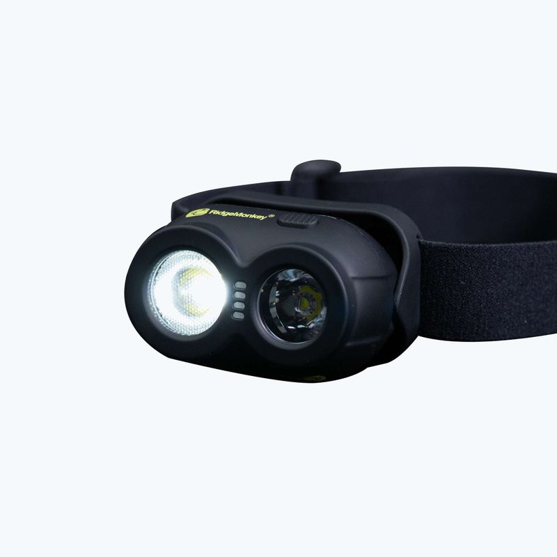 RidgeMonkey VRH150X USB įkraunamas priekinis žibintuvėlis juodas RM HT150X priekinis žibintuvėlis 2
