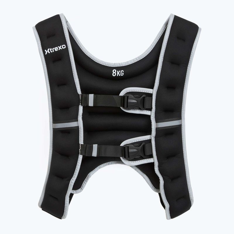 XTREXO 8 kg svorio treniruočių liemenė juoda WV-08