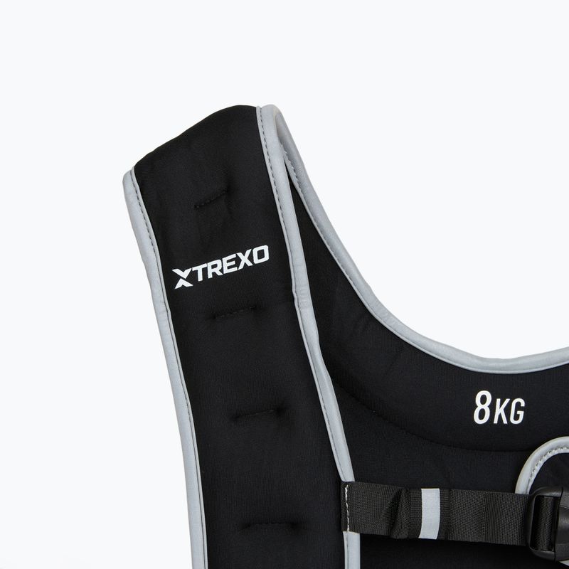 XTREXO 8 kg svorio treniruočių liemenė juoda WV-08 3