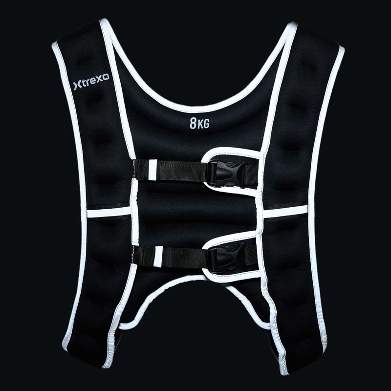 XTREXO 8 kg svorio treniruočių liemenė juoda WV-08 7