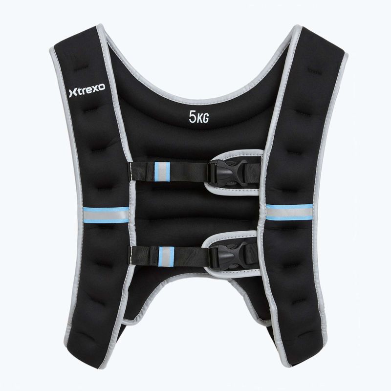 XTREXO 5 kg svorio treniruočių liemenė juoda WV-05