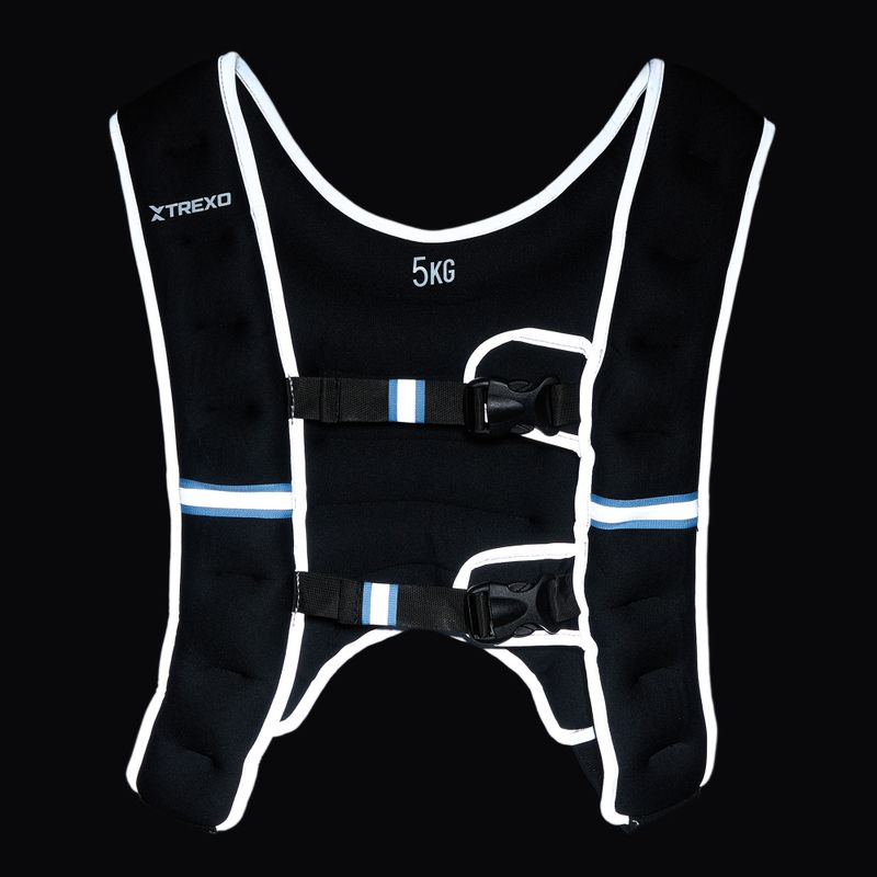 XTREXO 5 kg svorio treniruočių liemenė juoda WV-05 6