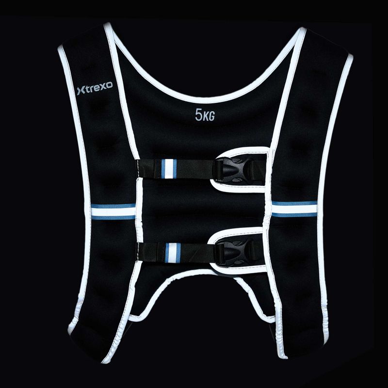 XTREXO 5 kg svorio treniruočių liemenė juoda WV-05 7