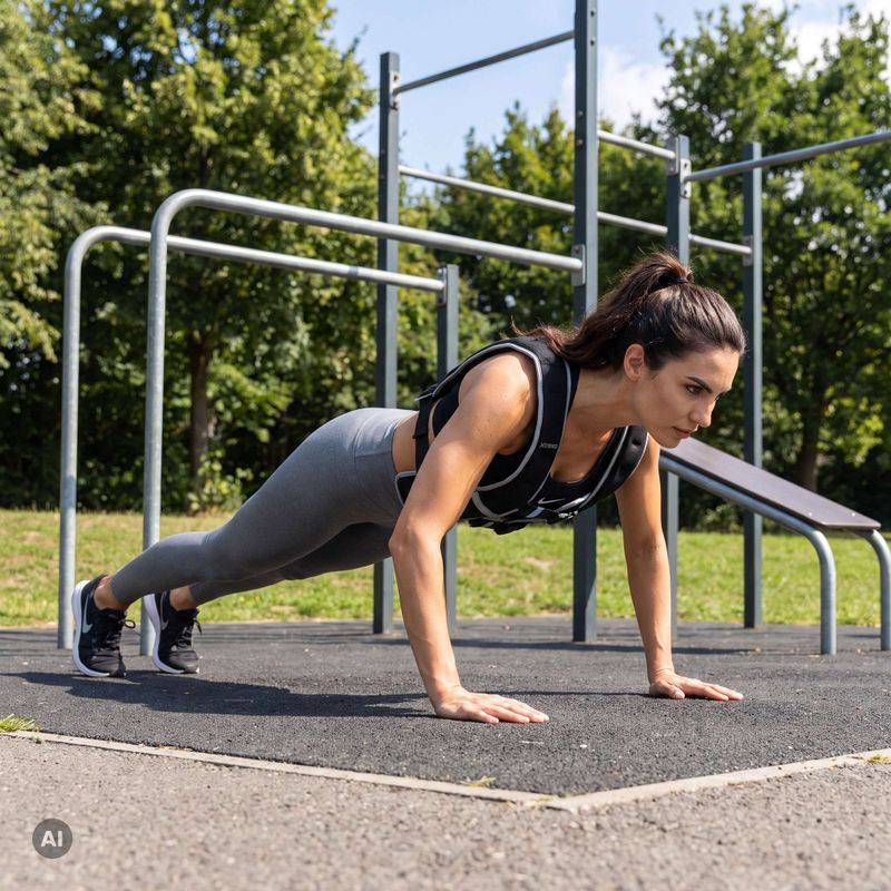 XTREXO 5 kg svorio treniruočių liemenė juoda WV-05 9