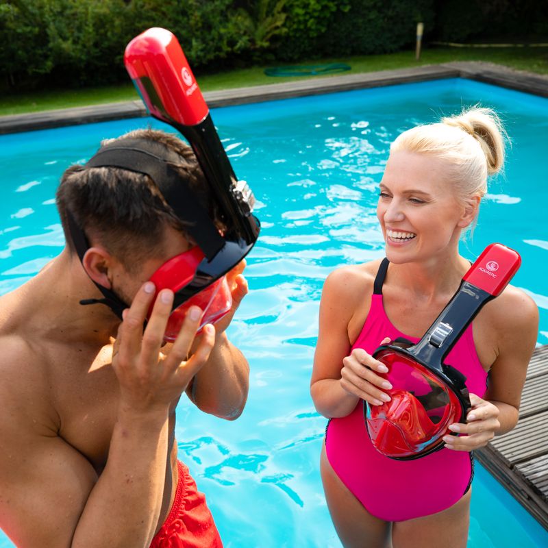 Viso veido kaukė nardymui AQUASTIC SMA-01SC raudona 8