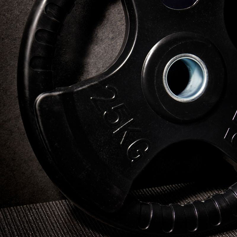 XTREXO juodos spalvos gumuoto ketaus svoris RW25 25 kg 6