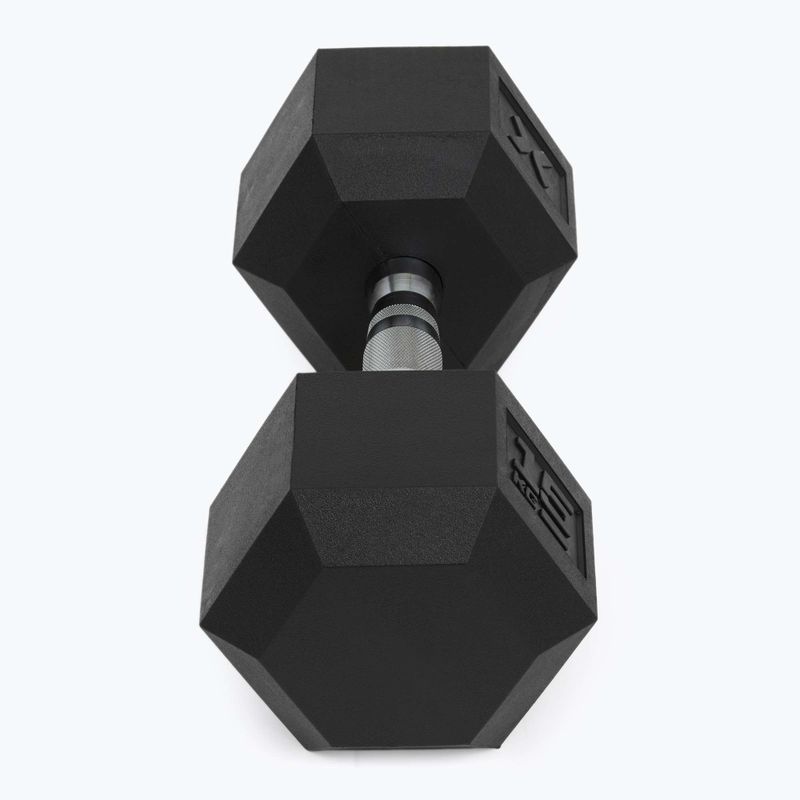 XTREXO Hex HXD150 gumuotas 15 kg hantelis 6