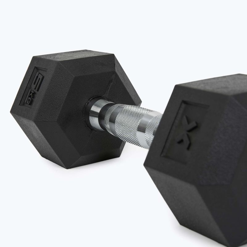 XTREXO Hex HXD50 5 kg gumuoti hanteliai 8