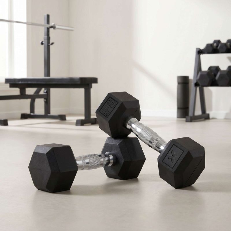 XTREXO Hex HXD25 gumuoti hanteliai 2,5 kg 3