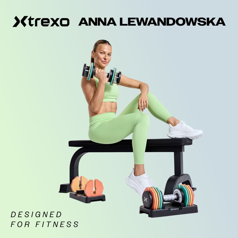 Reguliuojamas hantelis XTREXO TXO-B4W001 40 kg juodas 2