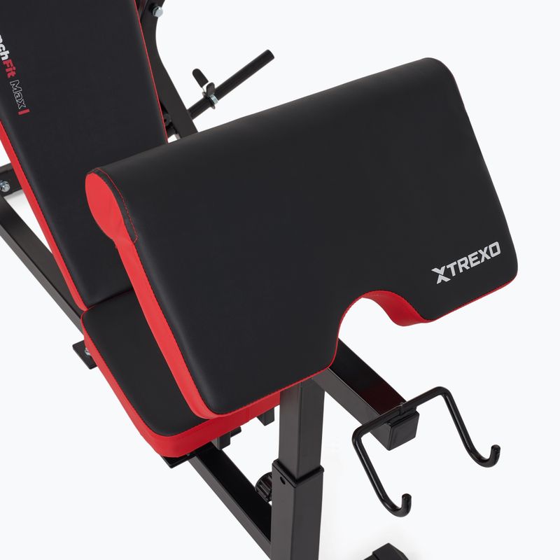 Treniruočių suoliukas XTREXO BenchFit Max su stovu juodas 10