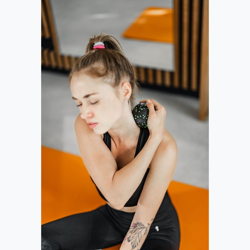 Masažo kamuolys XTREXO TRX-MSB008 8 cm juodas/laimo spalvos 3