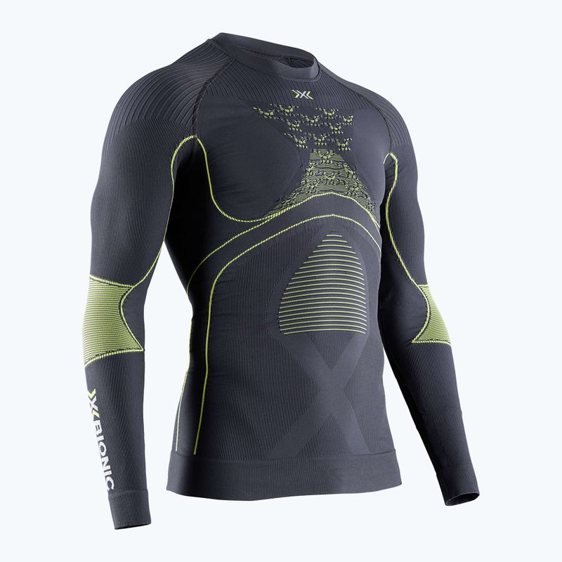Vyriški termoaktyvūs marškinėliai X-Bionic Energy Accumulator 4.0 charcoal/yellow