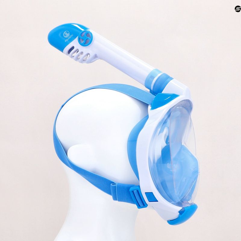 Vaikiška visą veidą dengianti kaukė nardymui AQUASTIC SMK-01N mėlyna 12