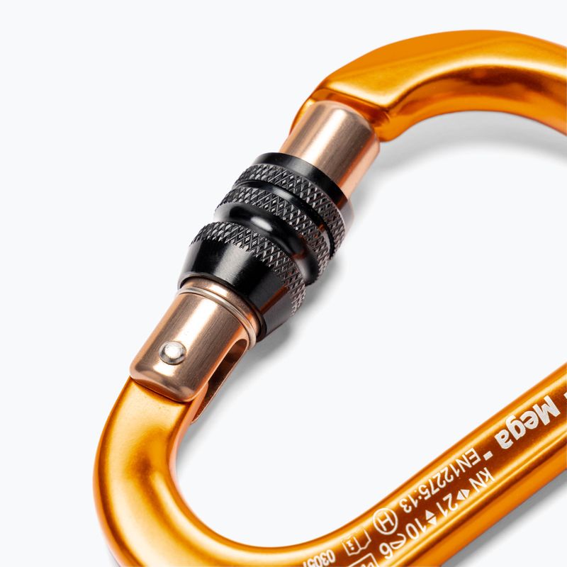 Grivel K6N Mega Screw Lock karabinas oranžinis RSK6N 3