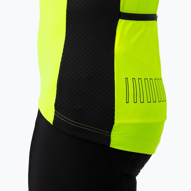 Vyriški Alé Maglia MC Color Block dviratininkų marškinėliai fluorescent yellow 4
