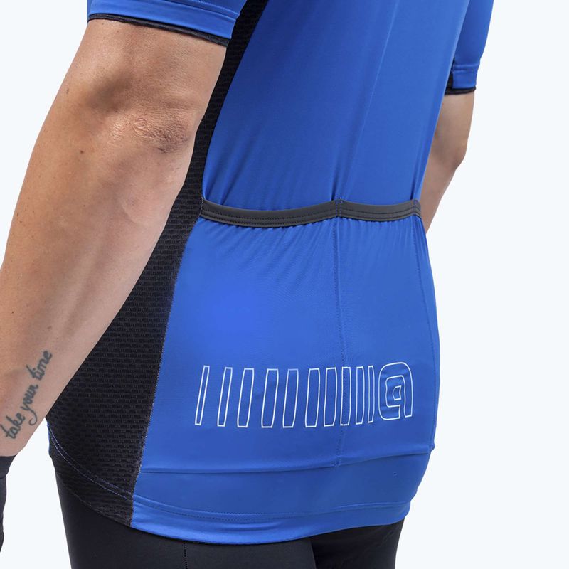 Vyriški dviračių marškinėliai Alé Maglia MC Color Block italia blue 5