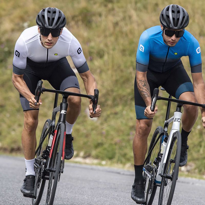 Vyriški dviratininko marškinėliai Alé Maglia MC Gradient white 5