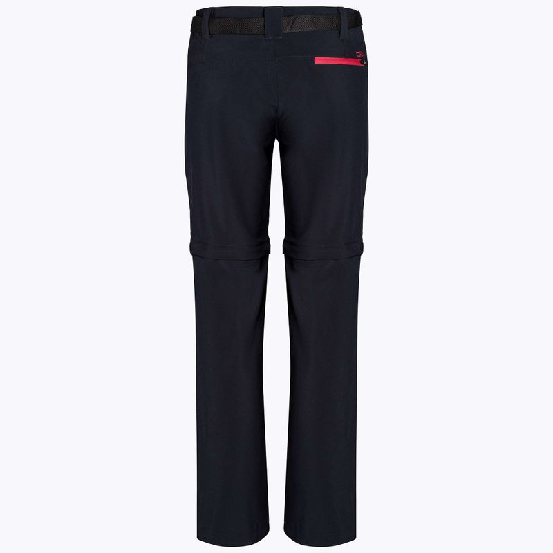 Moteriškos CMP Zip Off trekingo kelnės juoda/rožinė 3T51446/05UG 2