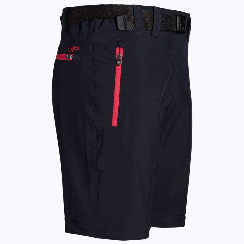 Moteriškos CMP Zip Off trekingo kelnės juoda/rožinė 3T51446/05UG 3