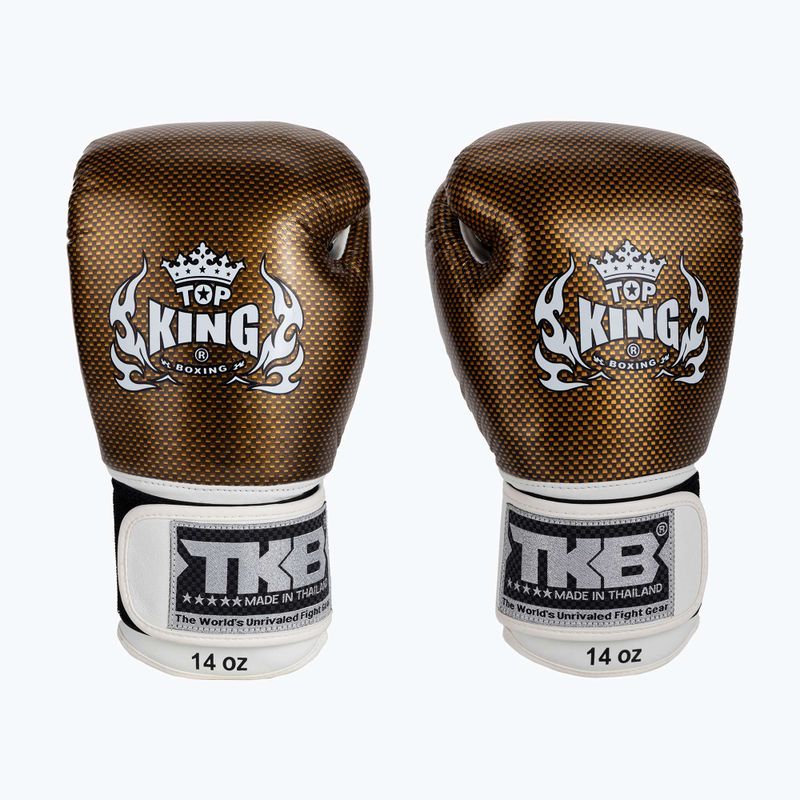 Top King Muay Thai Empower baltos bokso pirštinės TKBGEM-02A-WH 2
