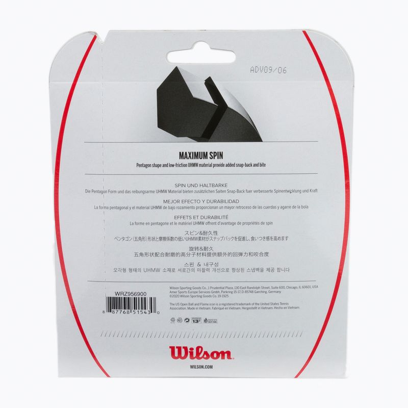 Wilson Revolve Spin 17 teniso stygų rinkinys 12,2 m pilkos spalvos WRZ956900+ 2