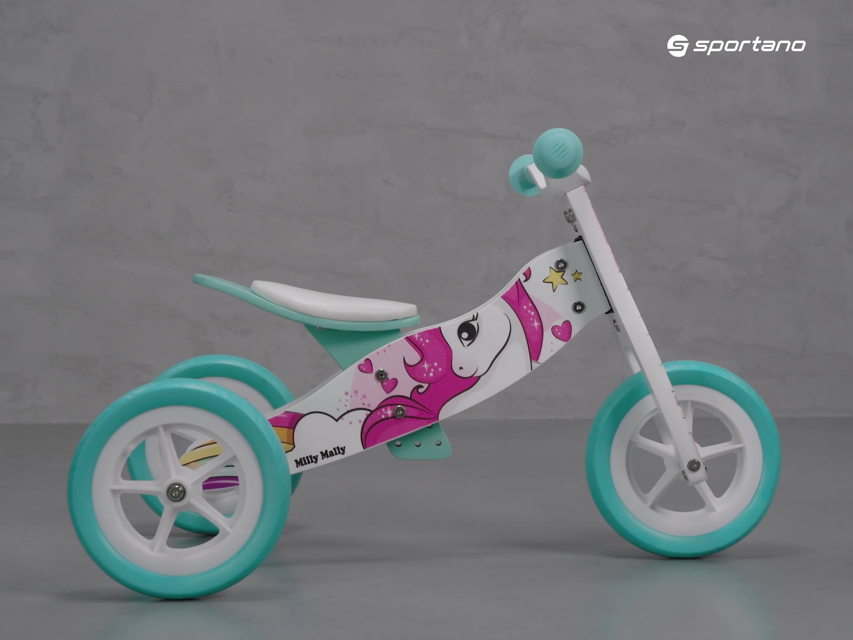 Milly Mally 2in1 krosinis dviratis Žiūrėti spalvotas 2787